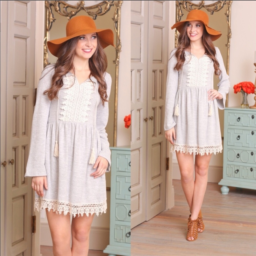 •Heather Grey Dress•